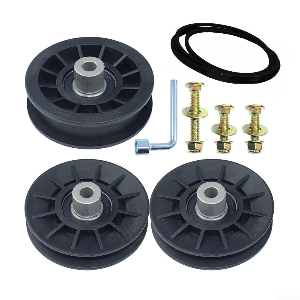 Kit poulie de renvoi en V et plate pour tracteur de pelouse LTH1538 remplace 532194327