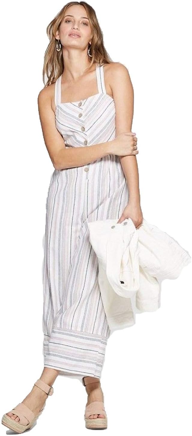 Universal thread striped jumpsuit Clearance