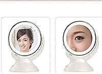 Vista 3 de DHAEY Espejo de maquillaje iluminado, espejo de tocador de doble cara de 6.49 pulgadas con luz LED natural ajustable, espejo de aumento 5X