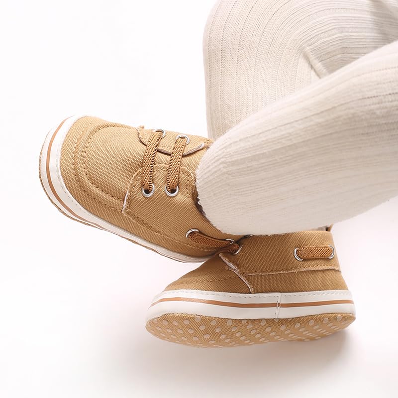 Unisex Baby Soft Sole Canvas Sneakers, Sport Newborn Infant First Walkers Shoes3