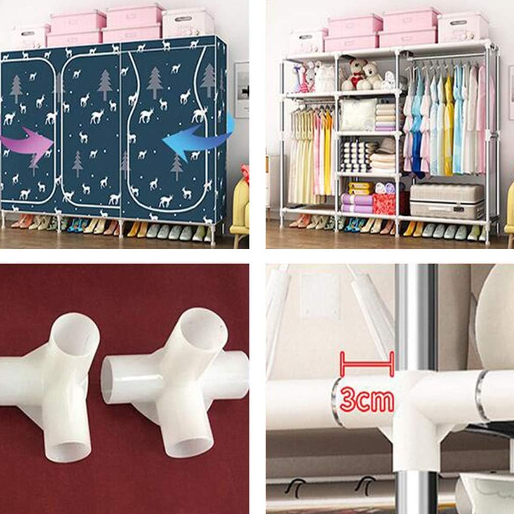Cloth Wardrobe Clothes Closet, Portable Closet Wardrobe Storage Closet Standing Closet Fabric Cabinet Portable Wardrobe,D_210X45X168CM
