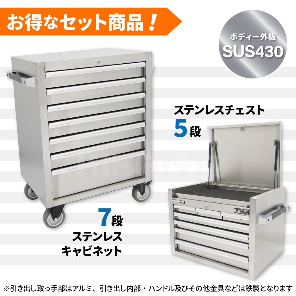 Amazon.co.jp: KIKAIYA ローラーキャビネット ステンレス キャビネット