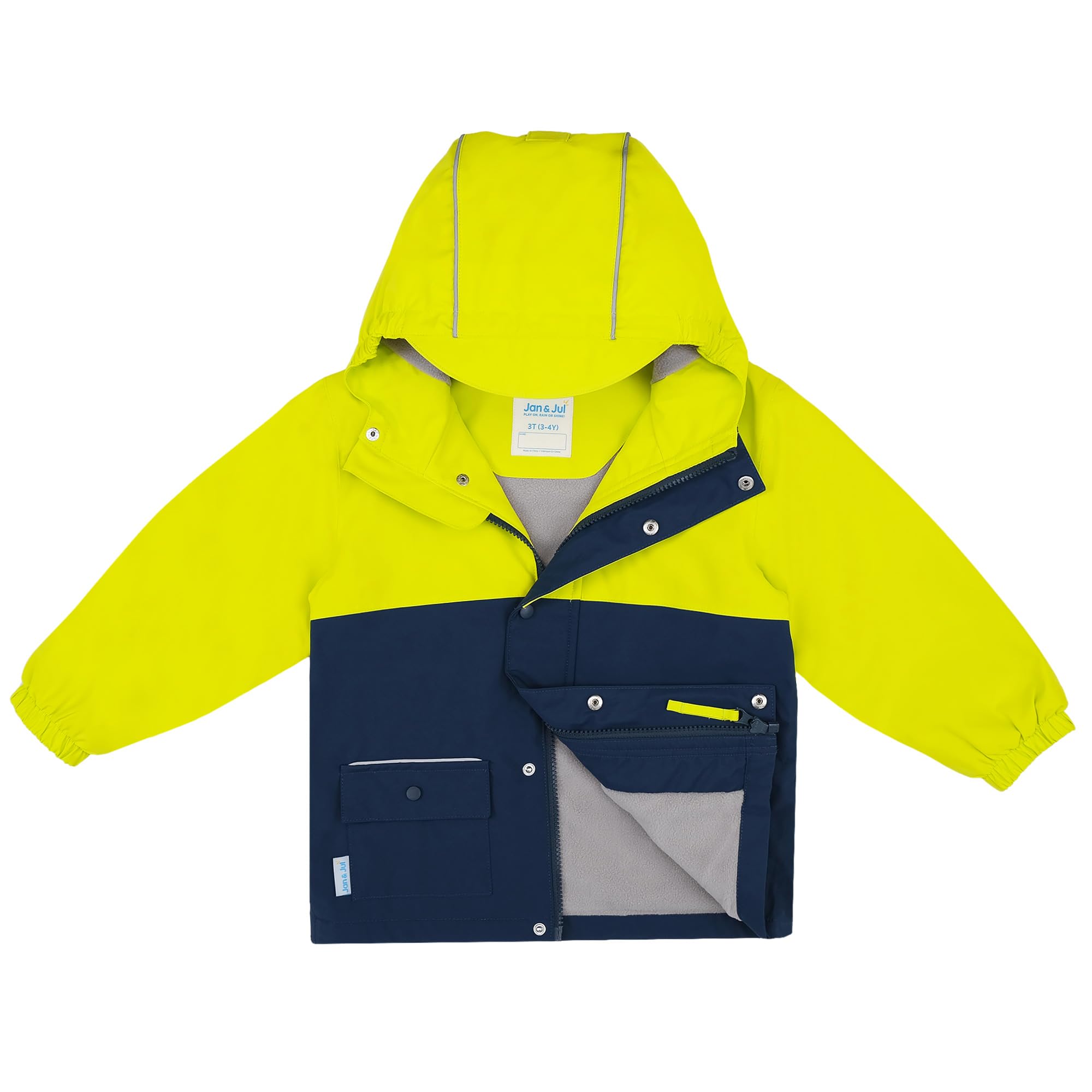 JAN &amp; JUL Waterproof Cozy-Dry Rain Jacket for Kids