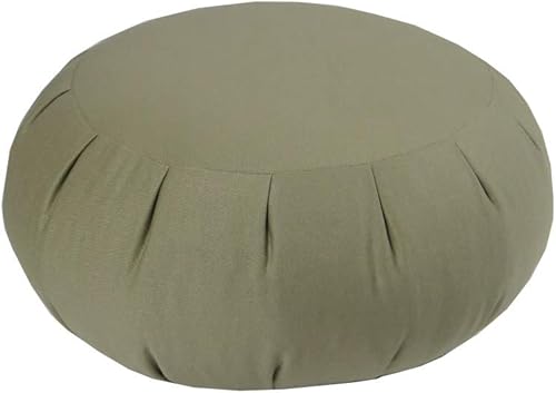 Miniatura 4 de Cojín de meditación Zafu de trigo sarraceno Verde -Oliva