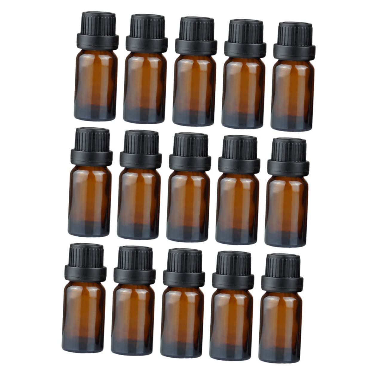 Homoyoyo 20stücke Glasflasche für Ätherisches Öl Braune Flasche Wiederverwendbar Probeflasche Dicht Verschlossen Einfach zu Verwenden für Unterwegs