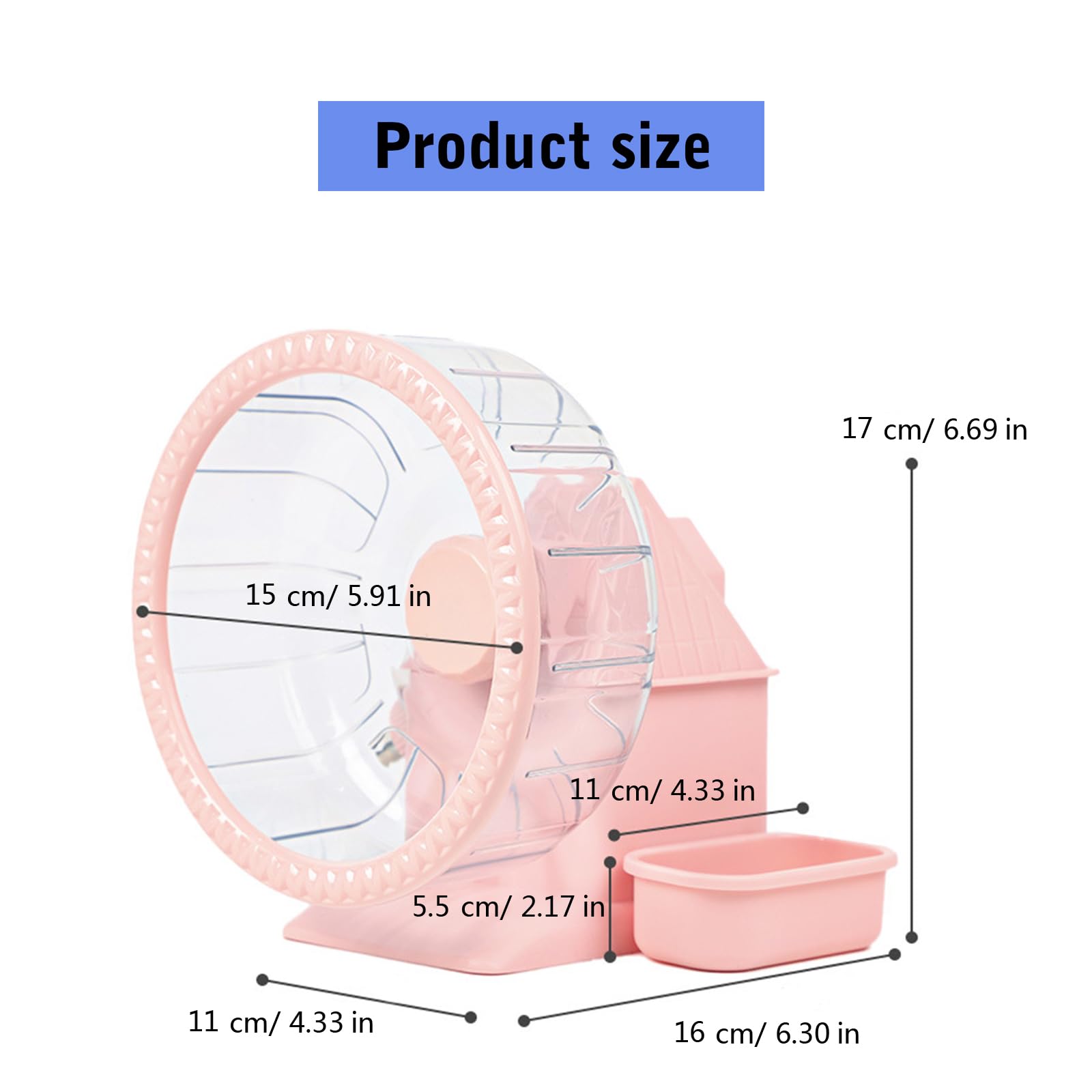 Jouet d ' Exercice pour Gerbille, Roue de Jogging rotative Transparente pour Animaux de Compagnie, pour Hamsters, gerbilles, Souris, Bol de Nourriture pour Hamster