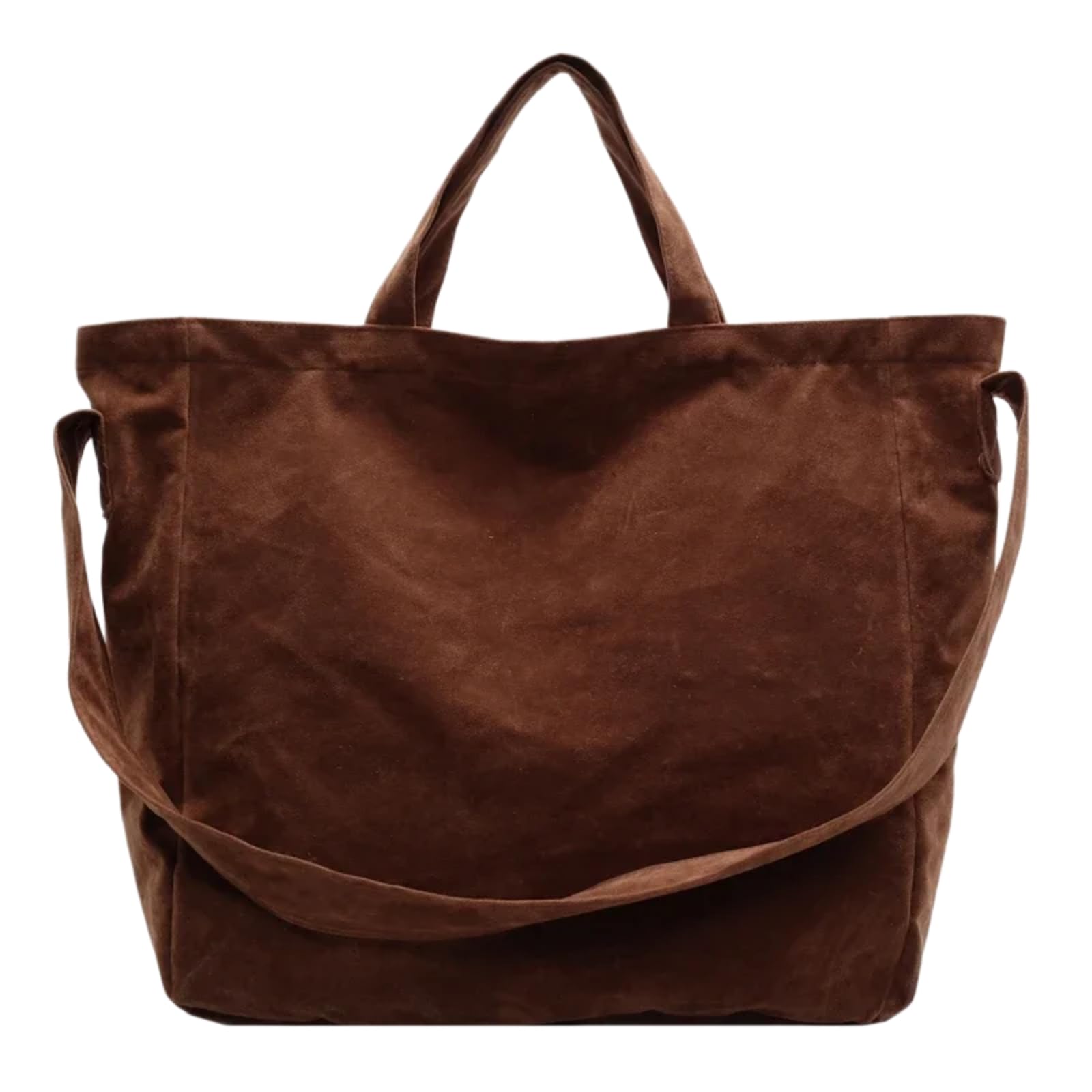 Gyios handbags for women Large Capacity Tote Bag Zipper Popular Fashion Handbag Soft Simple Commuting Shoulder Bag-brown