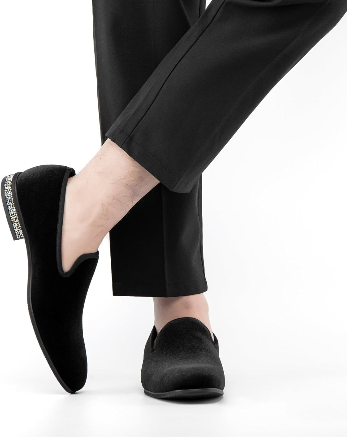 JITAI Men's Dress Shoes - Casual Rubber & Leather Loafers for Men - Fashion Business Formal Wear - Image 2