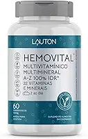 Hemovital Polivitaminico 22 vitaminas e minerais A Z 60 Tabs vegano - Lauton Nutrition…