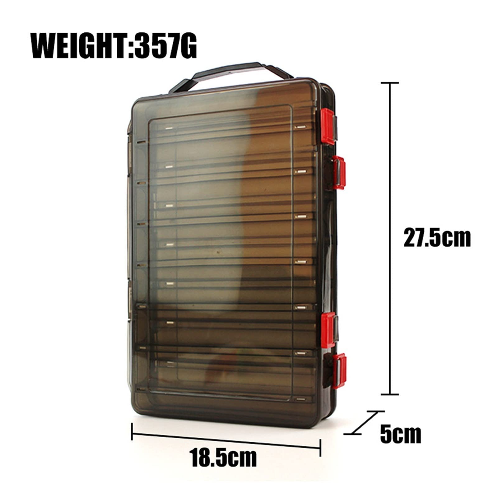 Caja de Almacenamiento Para Anzuelos de Pesca Tackle de pesca Pesca de doble cara Pesca de plástico Caja de señuelos de pesca grande Cajas de gancho de señuelos Caja de topes 14 compartimentos Contene