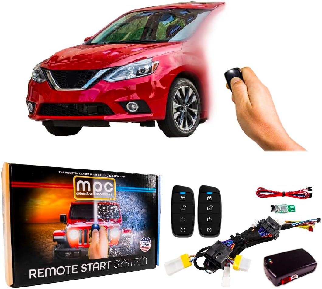 MPC Remote Start Kit Compatible with Nissan Sentra 2013-2019 | Push-to-Start | Uses OEM Fobs | Semi Plug-n-Play | Premier USA Tech Support