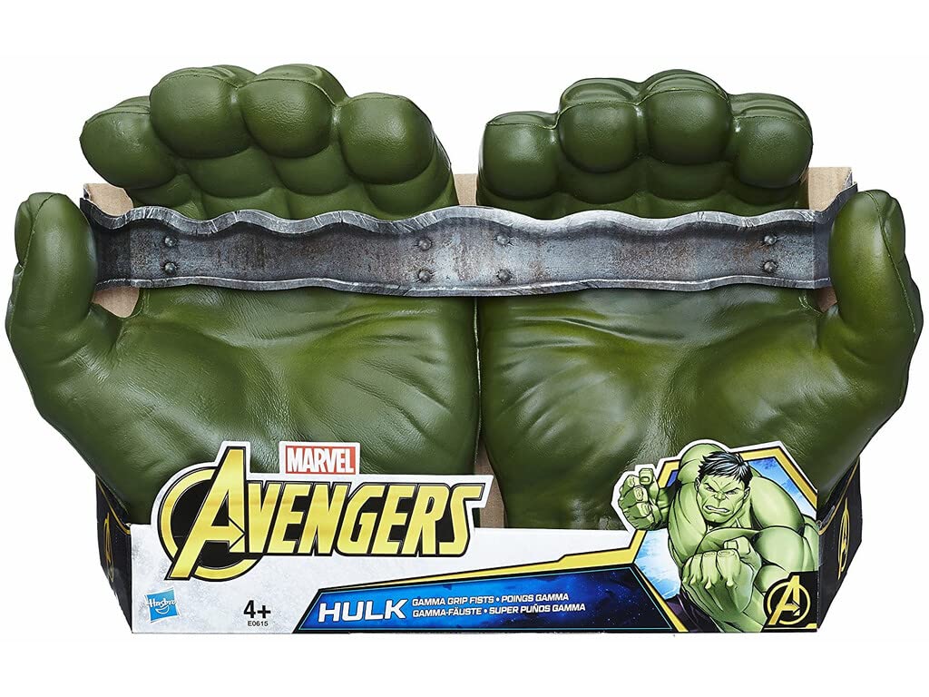 AVENGERS Disney Marvel Gamma Grip Hulk Fists, Includes 2 Fists, Inspired by Marvel Comics, Role Play Super Hero Toys for Kids Ages 5 and Up