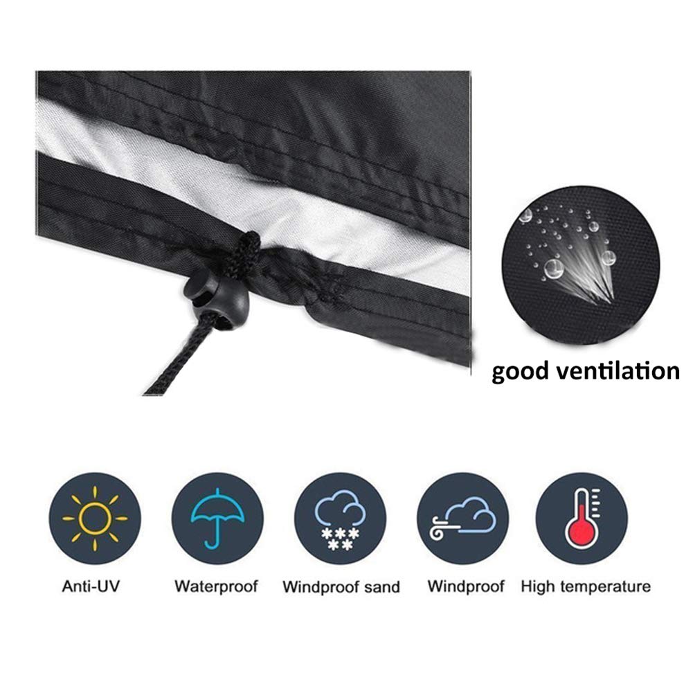 STTC Funda Barbacoa Redonda, 210T Oxford Anti-Viento/UV/Impermeabilidad Redondas Cubierta Protectora para Barbacoa,70x70cm