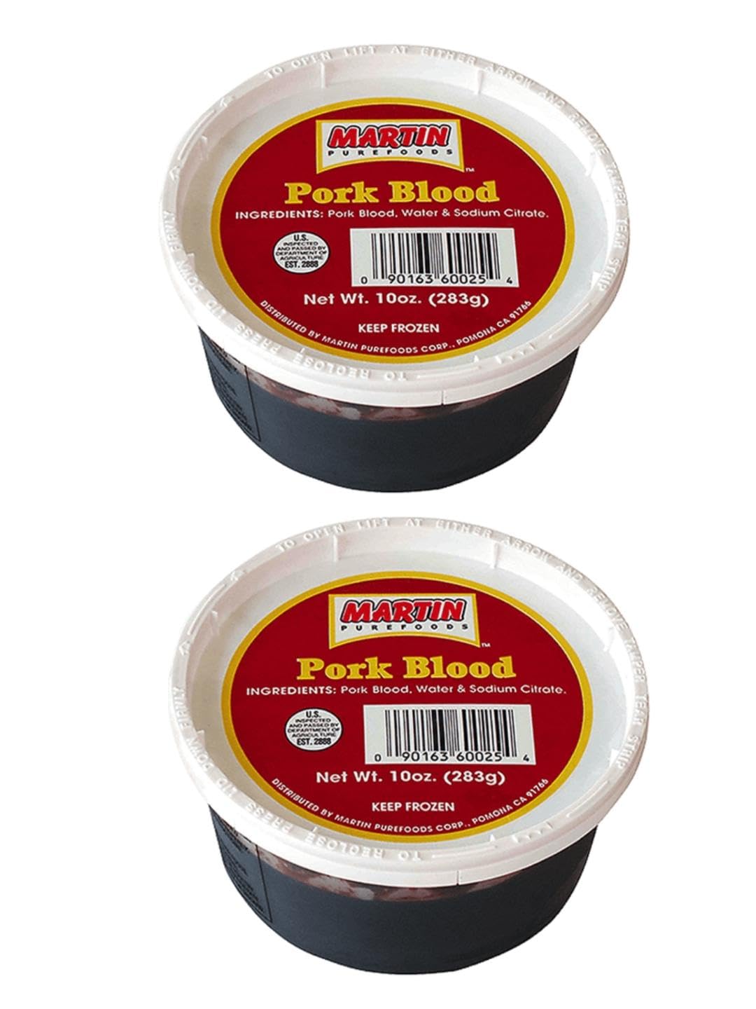 Martin Purefoods Pork Blood Thawed/Nt weight 10oz 235g PACK OF 2