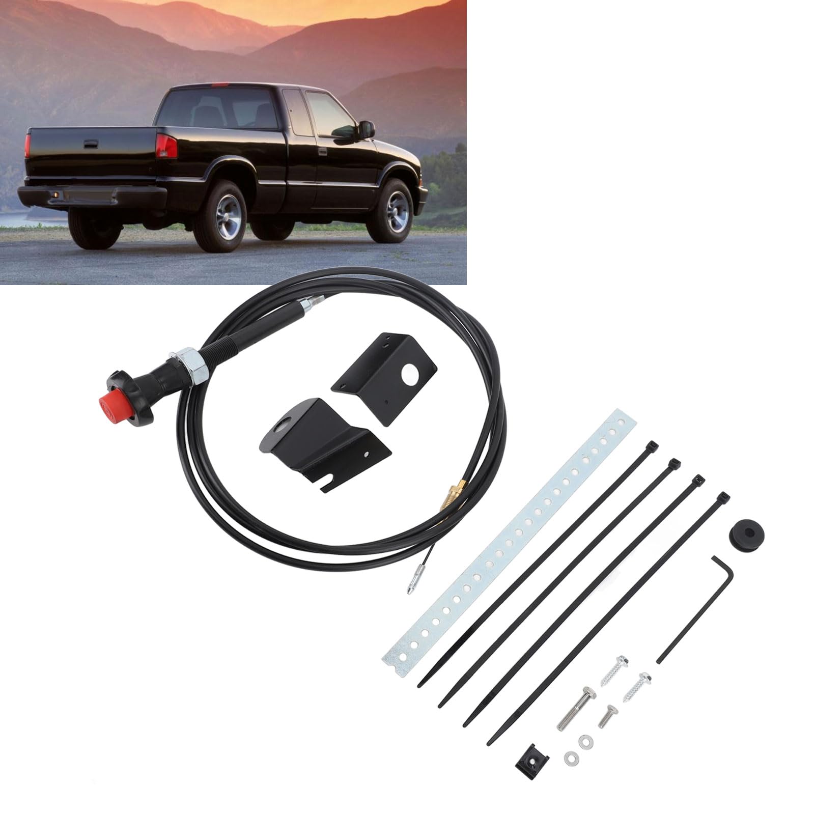 Drfeify Zestaw do Konwersji Rozłącznika Wału Osi Metal PSL500 Zestaw Blokady Linki Mechanizmu Różnicowego 18 szt. Wytrzymała Wymiana Kabla Wspornik Okablowania dla Chevy S10 Blazer S15 Sonoma Jimmy