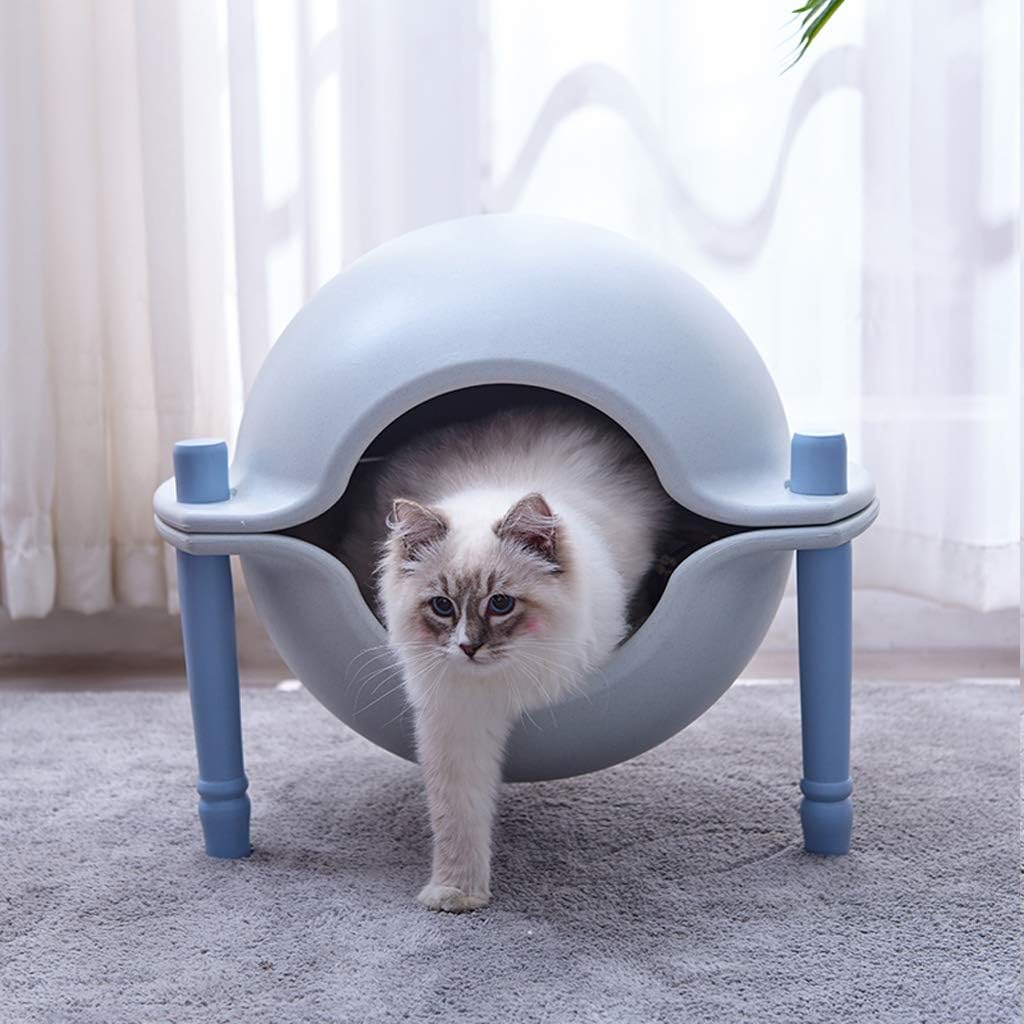 Blxfn キャットロッククライミングフレーム大きな猫の巣猫の猫ウォッチングタワー猫のおもちゃ木製の丸い巣 大特価