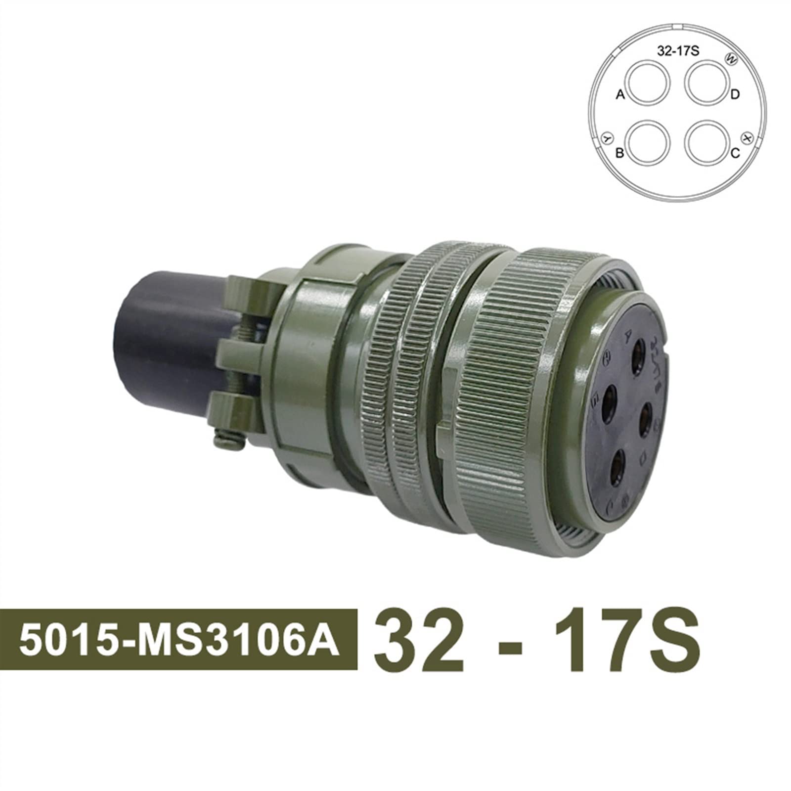 32-17 MIL-C Militärspezifikation Steckverbinder 4 Pin 