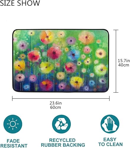 Miniatura 5 de Tapete para puerta de primavera, verano, otoño, invierno, floral, interior, exterior, entrada, baño, antideslizante, lavable, decoración del hogar,
