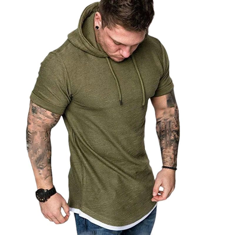 T-shirt de sport à capuche homme pour vos séances de musculation en plein air