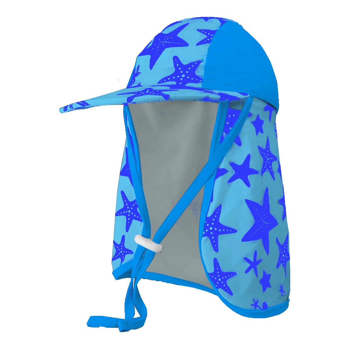crazy bean Sombrero de Sol con Cubrenuca para Bebé Verano Gorro De Natación Solapa Protección Sombrero de Playa con Ajustable Barbijo Niños Niñas