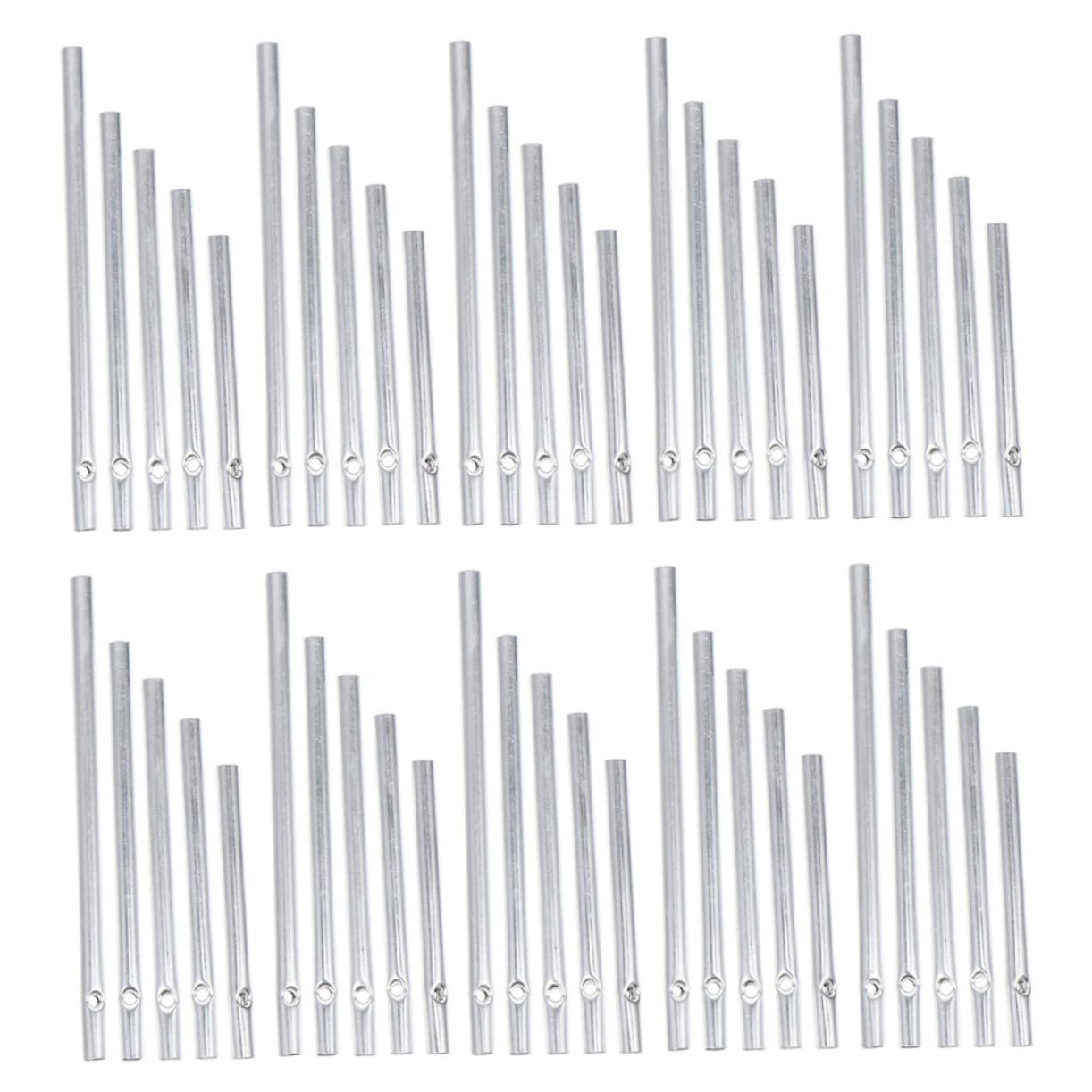 BESPORTBLE 200stücke Aluminium Windspiel Röhren DIY Windspiel Materialien Für Junge Mädchen Kindergarten Bastelbedarf Für Kreative Projekte Und
