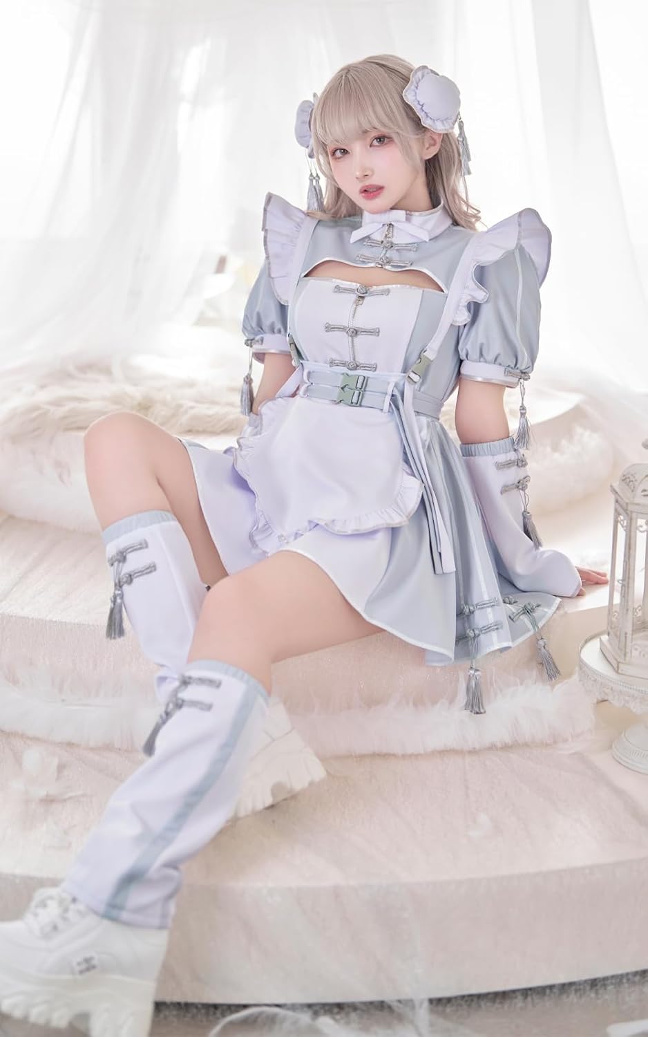 Malymoon] コスプレ 天使界隈 チャイナ メイド チャイナ服 ジャージ