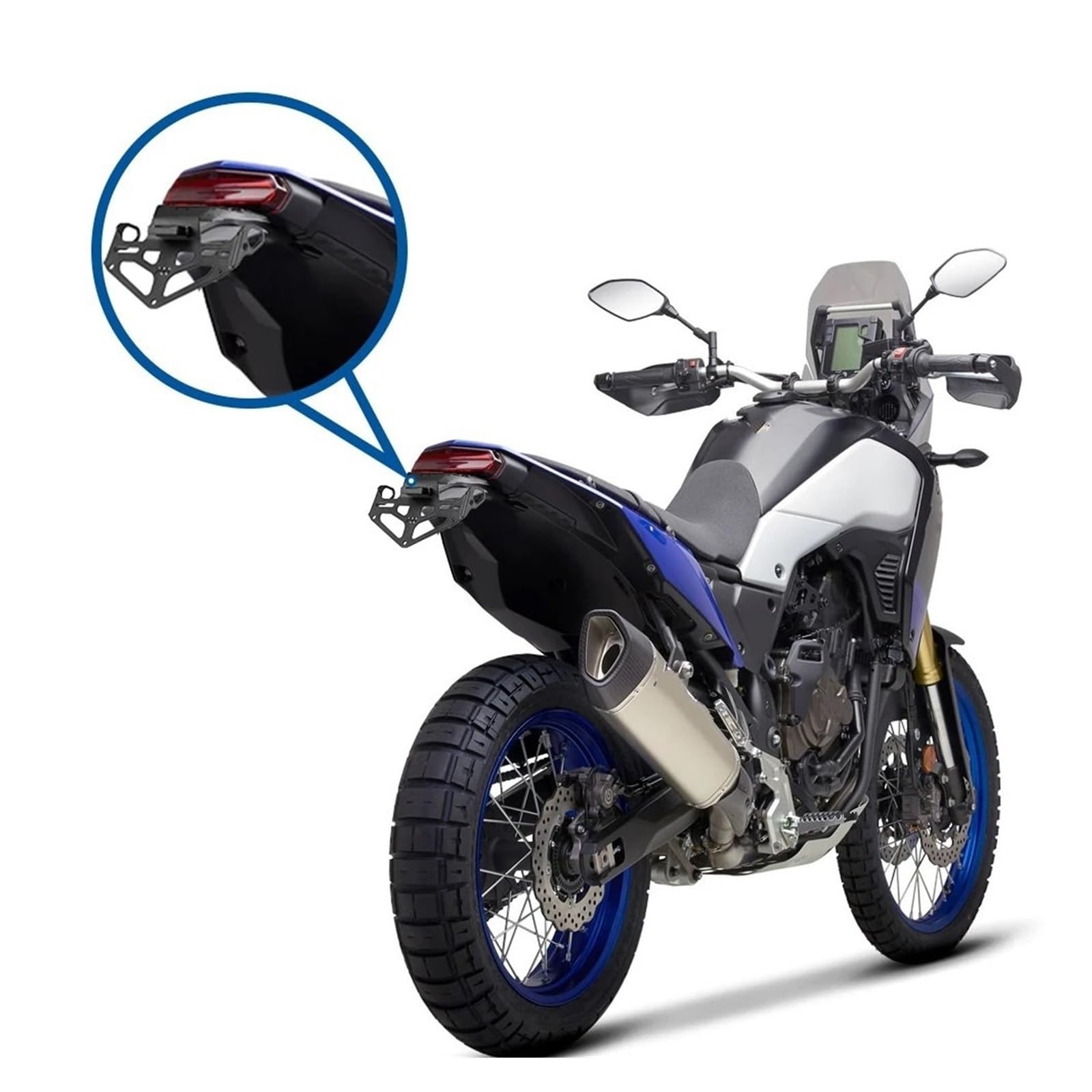 Pasuje Do Yamaha Tenere 700 2019-2024 Uchwyt Tablicy Rejestracyjnej Na Tył Motocykla, Tylny Błotnik Tidy Eliminator Ramka tablicy rejestracyjnej Tablica motocykla