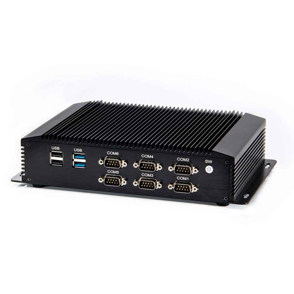 KINGDEL Mini PC compatto i7 CPU con 8 GB di RAM SSD da 256 GB, grafica HD, 6xCOM, 4xUSB 3.0, 4xUSB 2.0, 2xLAN, GPIO, LPT, HD, VGA, Wi-Fi