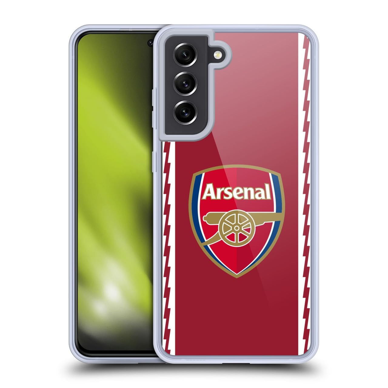 Head Case Designs Officially Licensed Arsenal FC Home 2022/23 Crest Kit Gel Case [Military Grade Protection] Compatible with Samsung Galaxy S21 FE 5G and Compatible with MagSafe