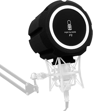 Microphone Wind Sheild Isolation Ball, Windscreen Sponge Foam Cover, Acoustic Pop Filter for Studio Recording Sound-absorbing and Noise Canceling