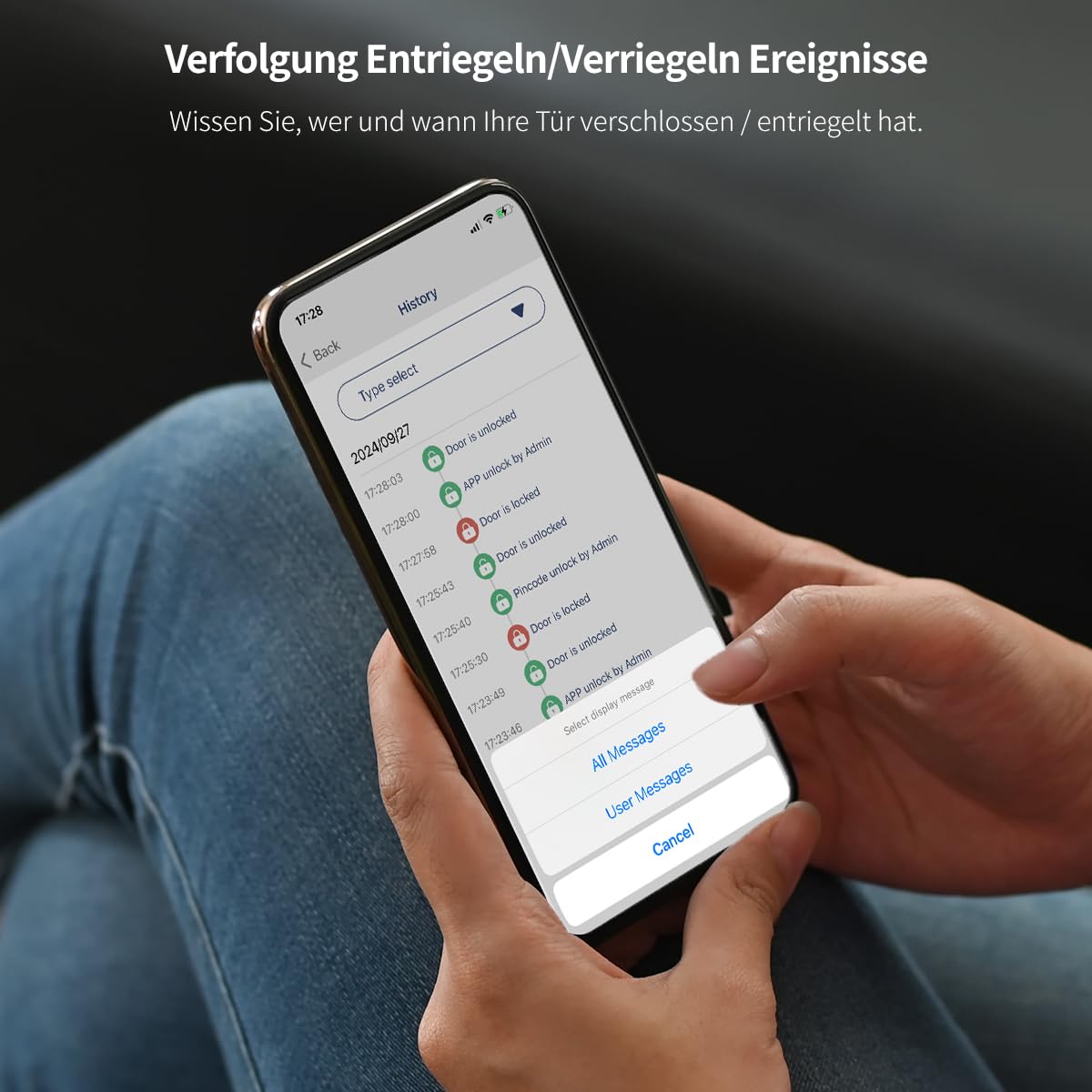 Serrure Porte Connectée Wifi avec Clavier,Cylindre 40/40 | Accès via Code, Cartes, APP,Clés.Pour les portes Airbnb/Bureau/d'entrée/derrière/jardin