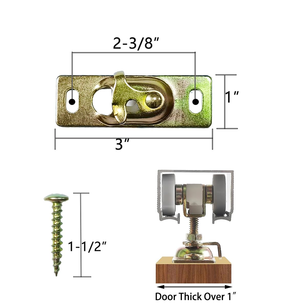 Sliding Pocket Door Roller Assembly Compatible With 1500/100pd Series