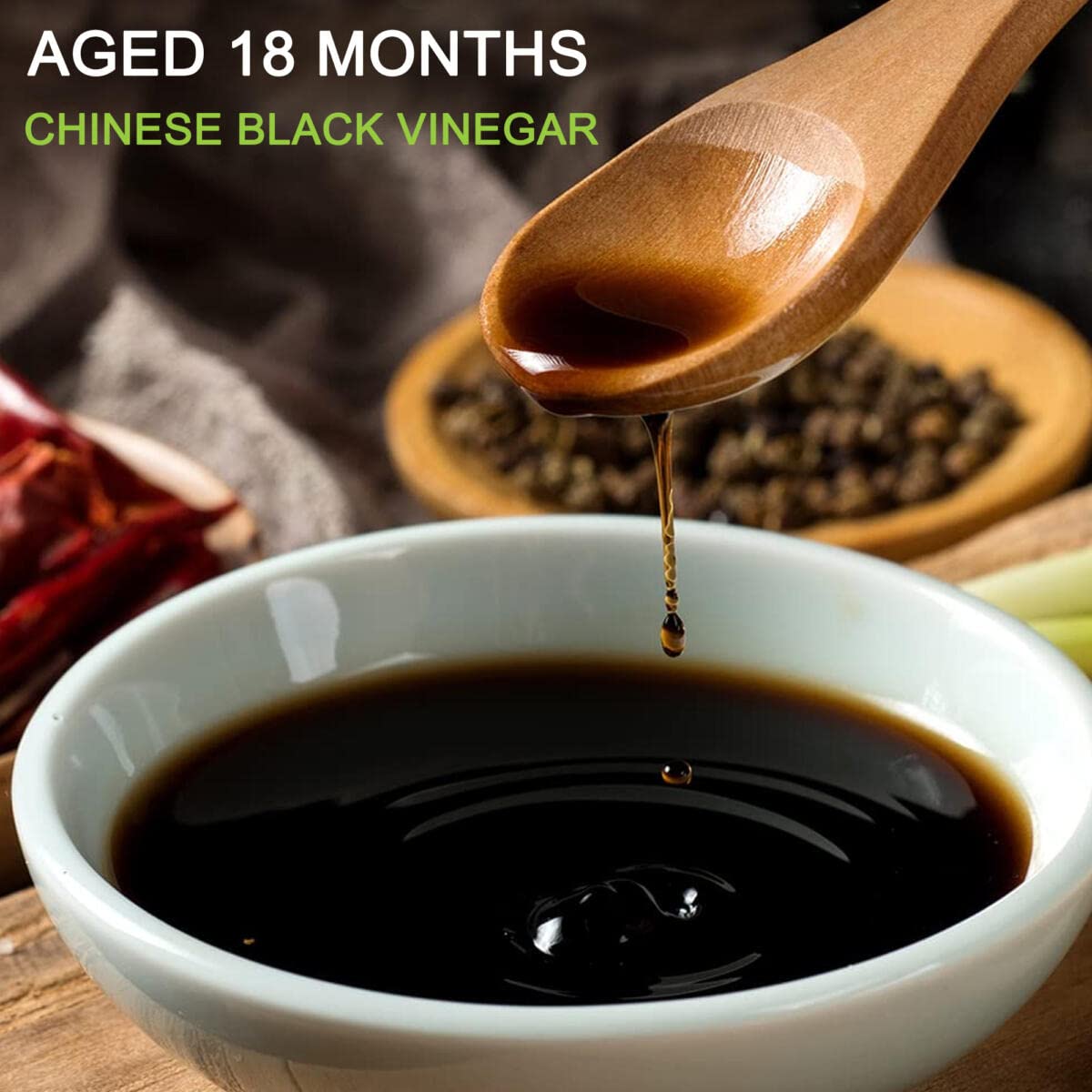 Urban Platter Chinese Black Chinkiang Vinegar, 550ml (Umami, Sweet, Smokey) - Image 4 thumbnail