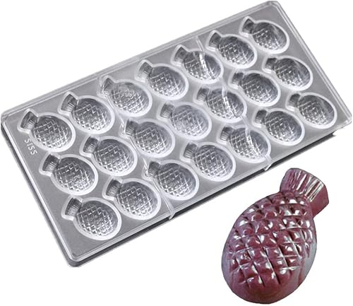 Miniatura 1 de LoBake 21 cavidades forma de piña PC policarbonato molde de plástico para chocolate accesorios de cocina DIY hornear suministros