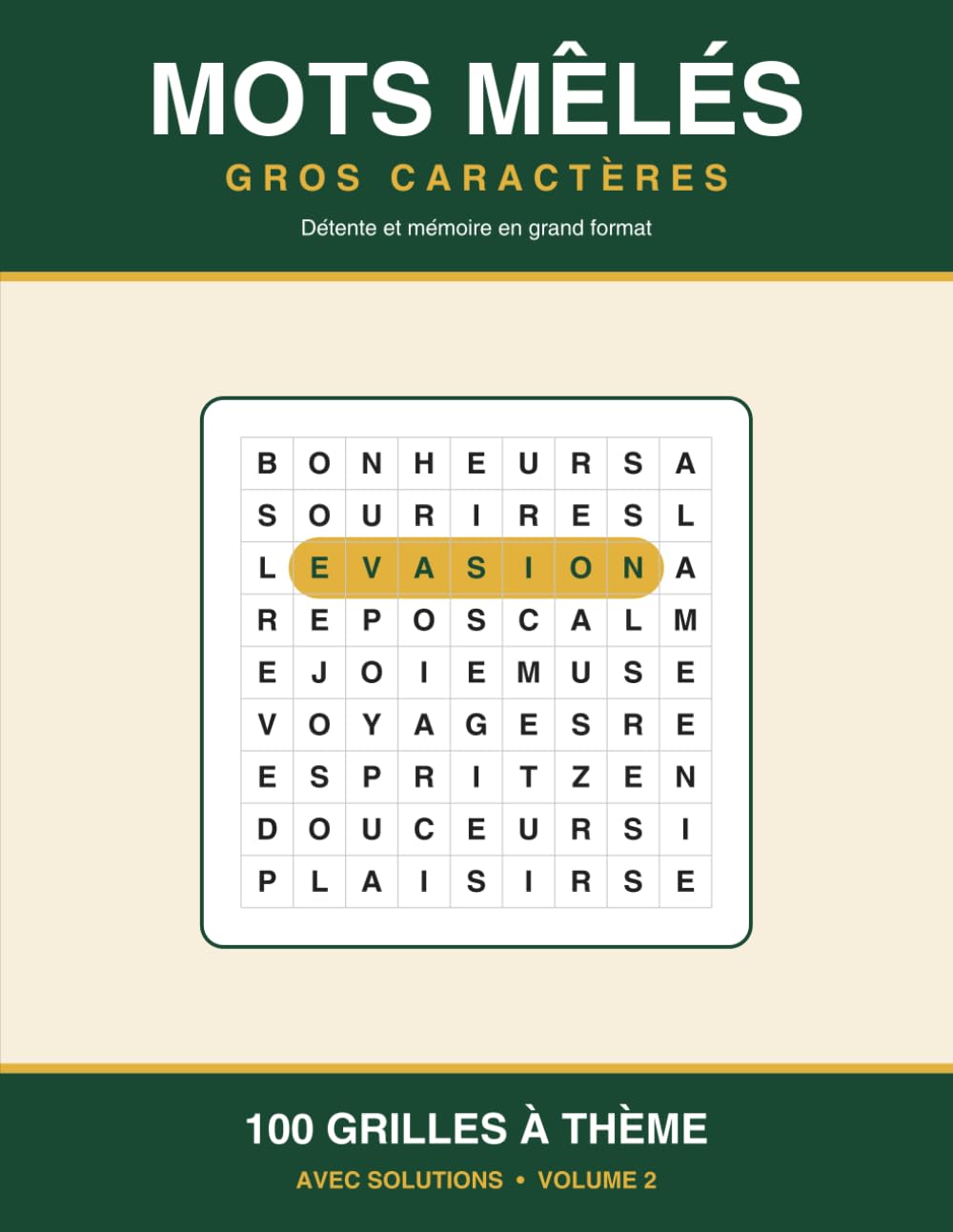 Mots Mêlés Gros Caractères: 100 nouvelles grilles à thème avec solutions — Grand format confort de lecture
