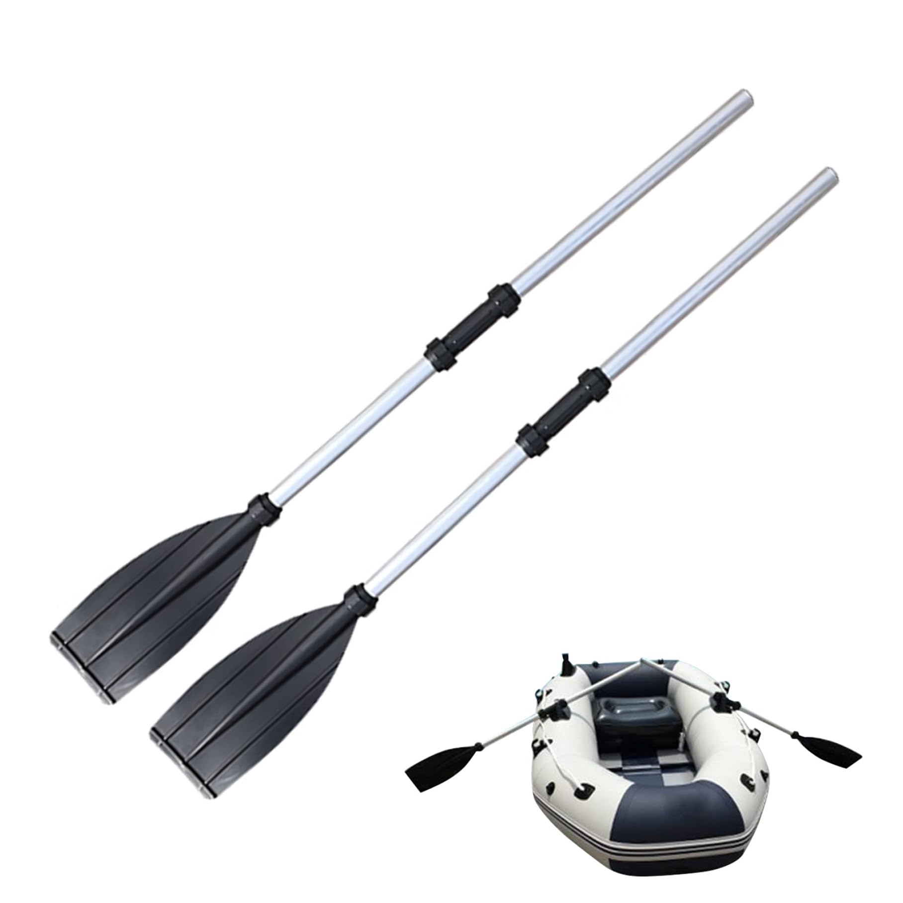 Pagaia for 2 Pezzi 126 cm in Lega di Alluminio Staccabile Regolabile Portatile Canoa addensata pagaie Leggere Confezione da 2 for Remo for gommone -