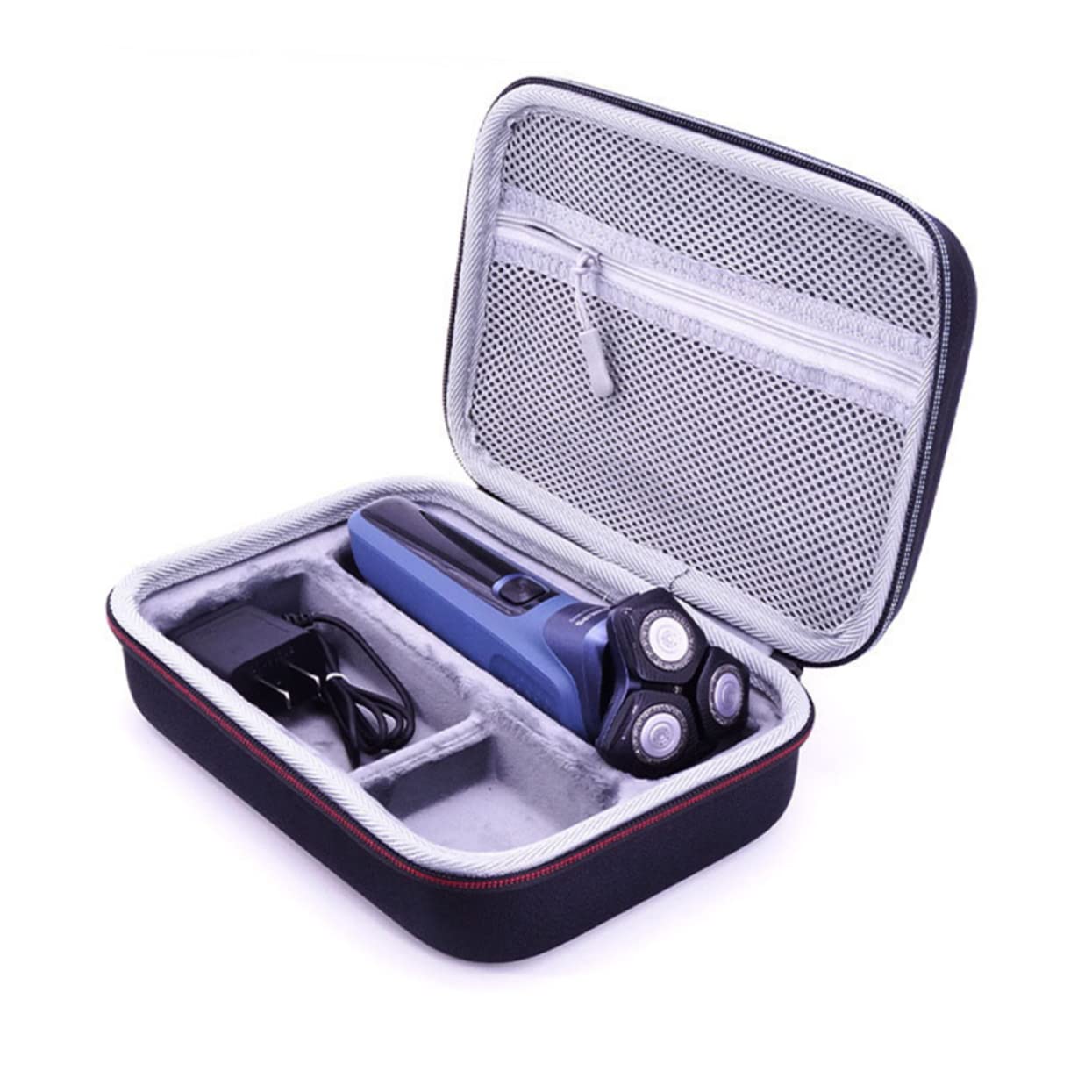 POPETPOP Custodia per Rasoi da Viaggio in Eva Resistente All’usura, Borsa Compatta Nera per Organizzare Accessori da e Proteggere Elettricità Portatile