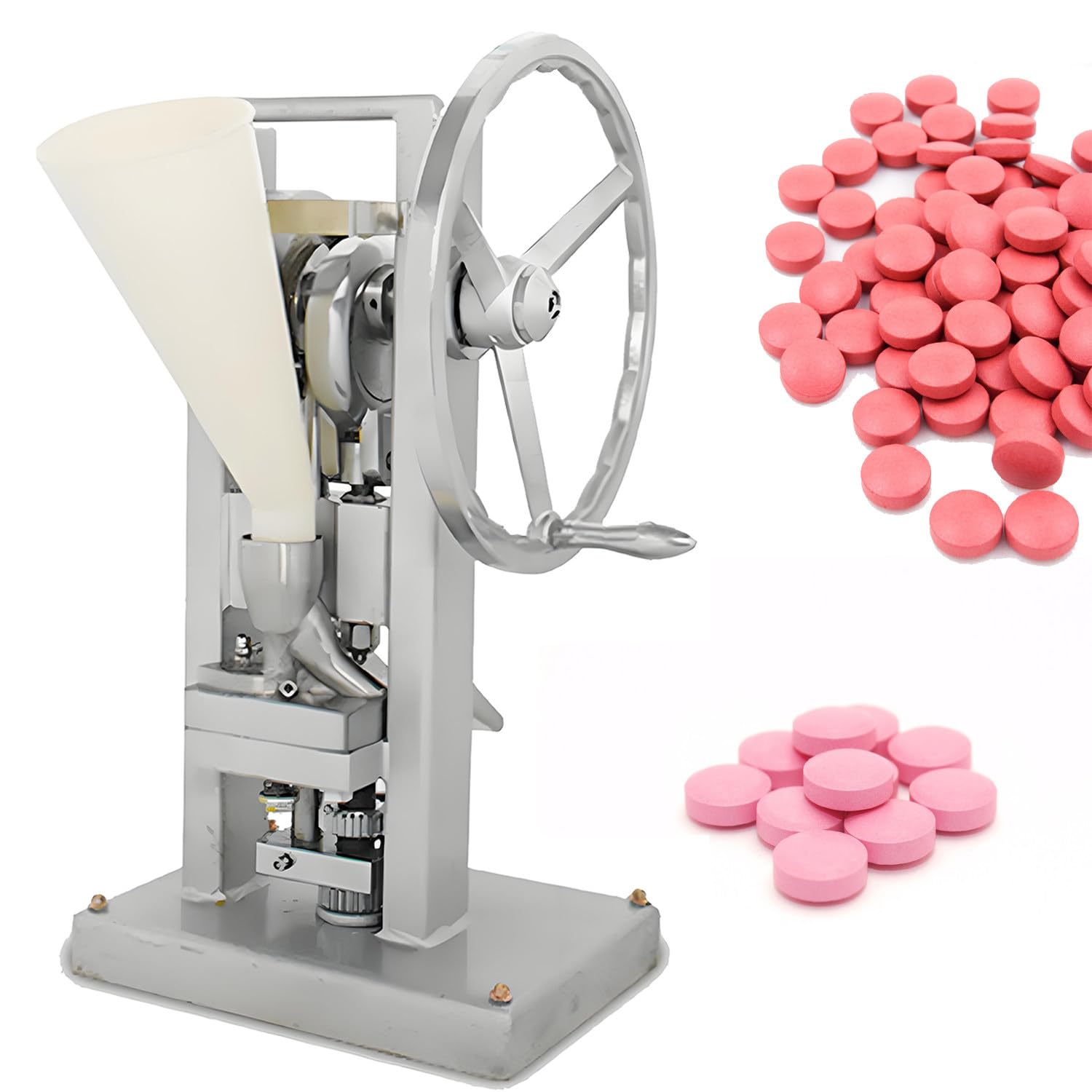 Labortablettenpresse,Tablettenpresse Zuckerpillen,Kleine Manuelle Tablettenpresse,Labor-Pulvertablettenpresse,DIY-Milchtabletten-Tabletten-Zuckerscheiben-Selbstbaumaschine