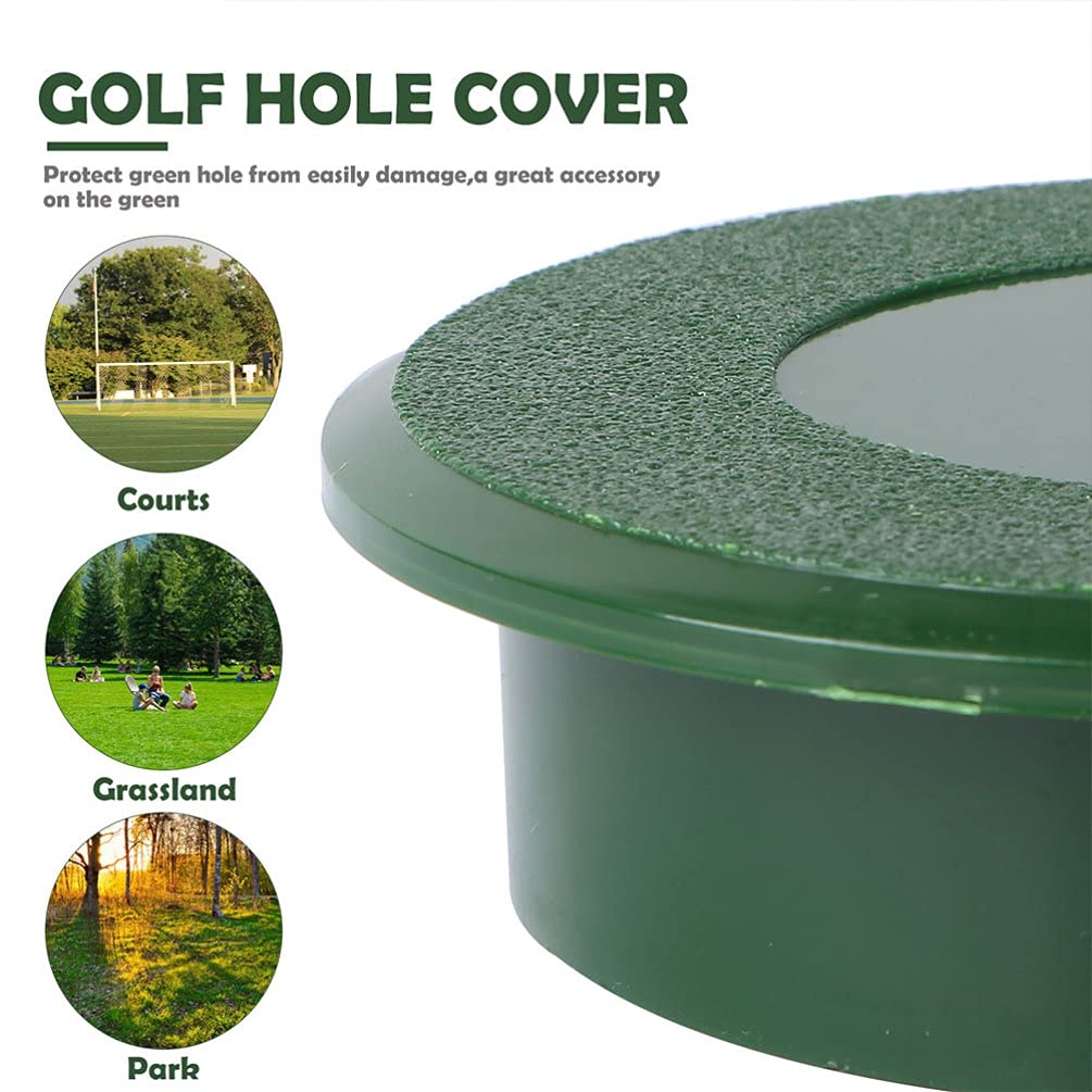 BESPORTBLE Golf Hole Cover - Golf Cup Cover Putting Green Plastic Putting Golf Cup Golf Training Hole Cup 2Pcs