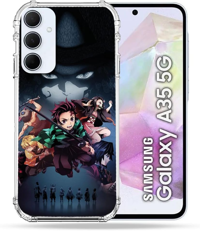 Cokitec Reinforced Case for Samsung Galaxy A35 5G Manga Demon Slayer Black