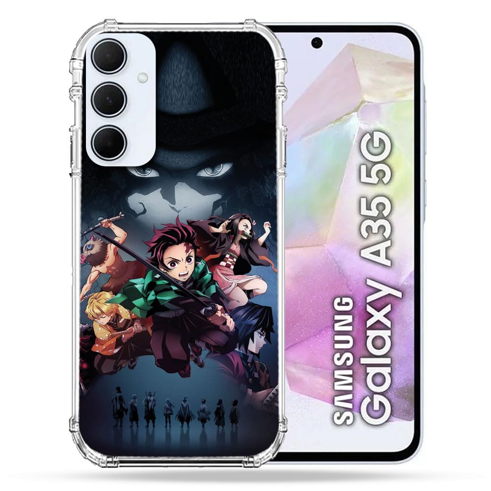 Cokitec Reinforced Case for Samsung Galaxy A35 5G Manga Demon Slayer Black