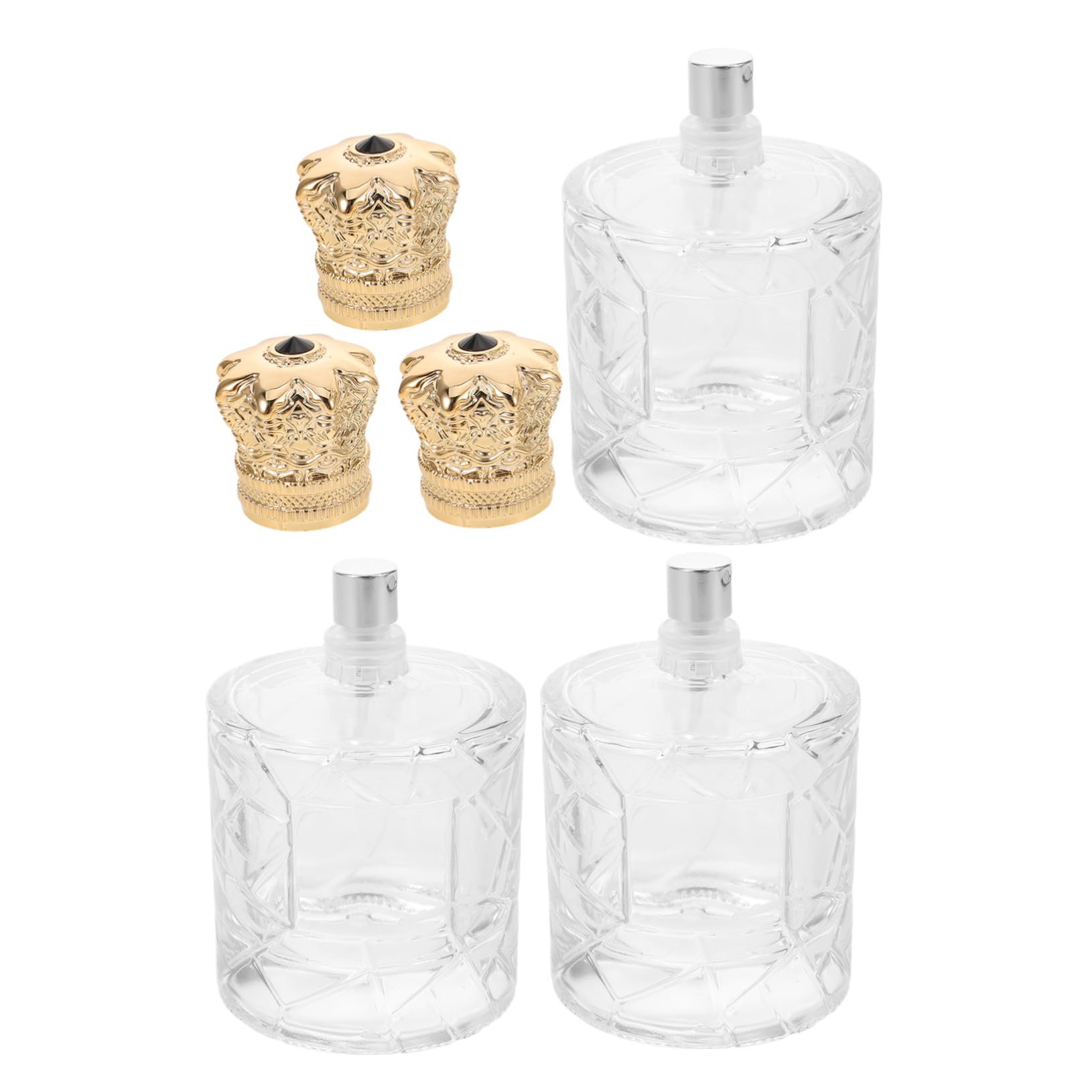 FRCOLOR Boccetta Profumo Ricaricabile 100ml in Vetro Trasparente 3 Pezzi | Atomizzatore da Viaggio, Flaconi Vuoti per Fragranze e Cosmetici, Uso Quotidiano e Make-up
