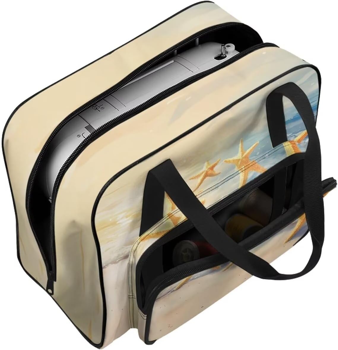 Starfish Sewing Machine Case, Carrying Tote Bag Storage Organizer Compatible with Most Sewing Machines and Accessories