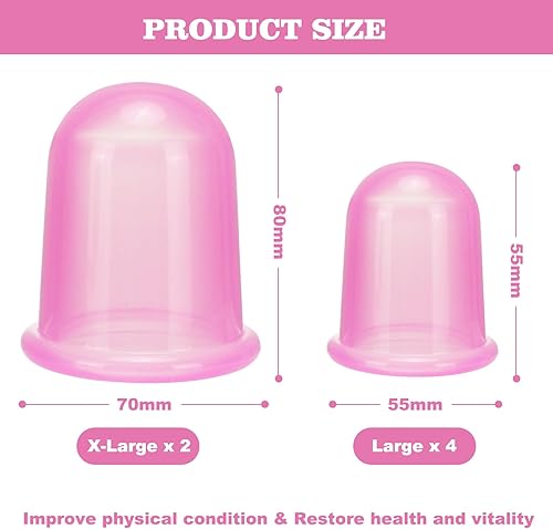 Miniatura 6 de Juego de terapia de ventosas de silicona, kit de ventosas para terapia de masaje, juego de ventosas para eliminar la celulitis, masajeador de copa