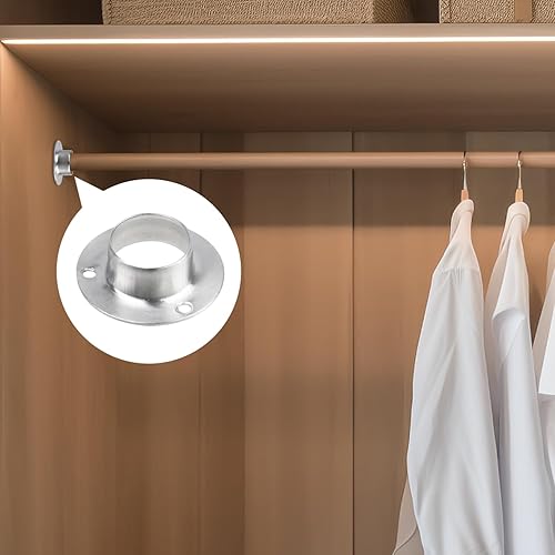 Miniatura 5 de Geesatis Soporte de brida para barra de tubería, soporte de montaje de techo, brida de varilla de acero inoxidable, con tornillos, diámetro de