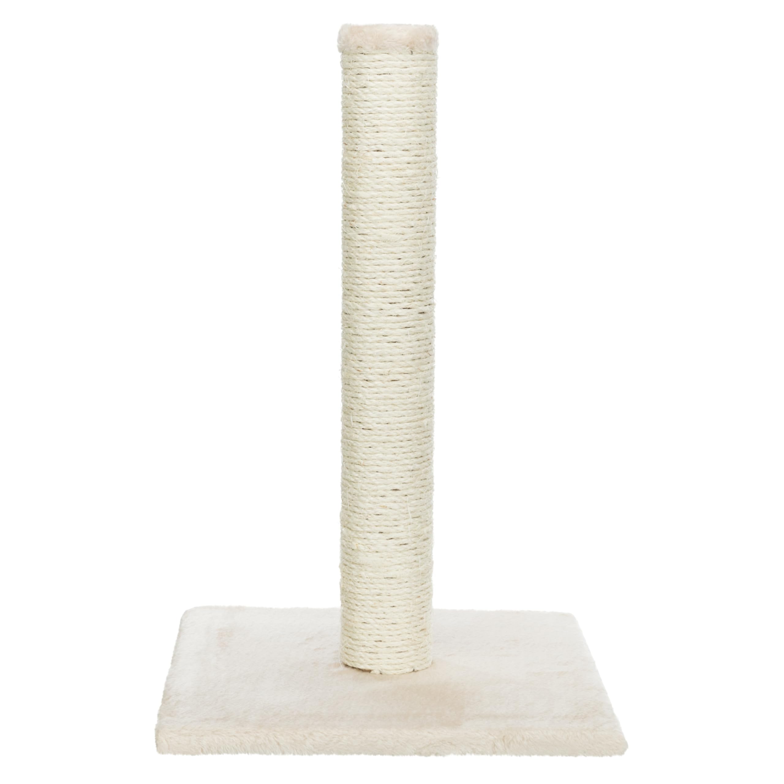 Trixie Parla Cat Scratching Post 24.4 Inch - Cat Scratcher with Soft Fabric Covering Base and Durable Sisal Rope - in Beige
