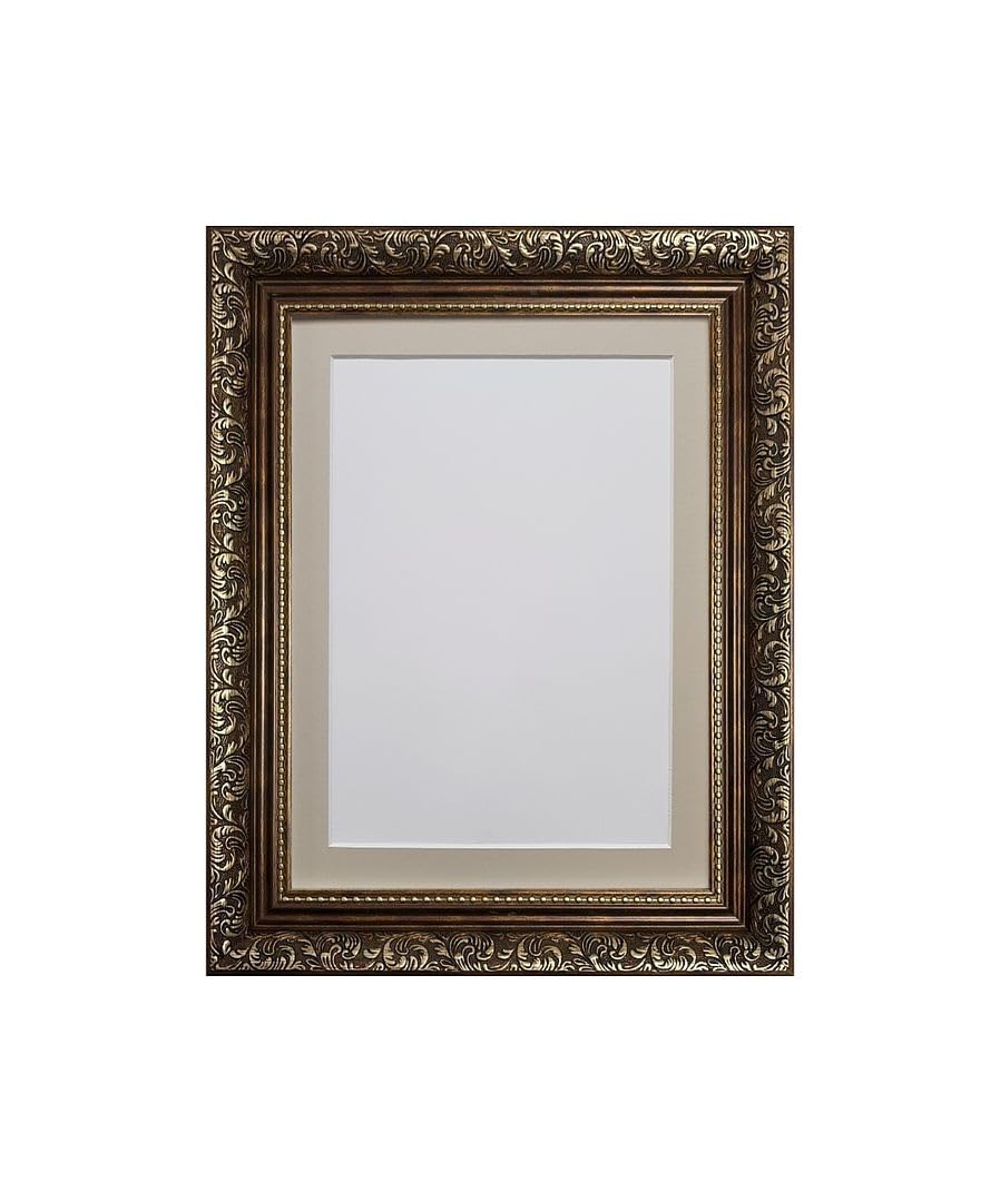 FRAMES BY POST Large Dahlia Bronze Picture Photo Frame with Light Grey Mount 30 x 24 Inch Image Size A2 Plastic Glass โ image 1