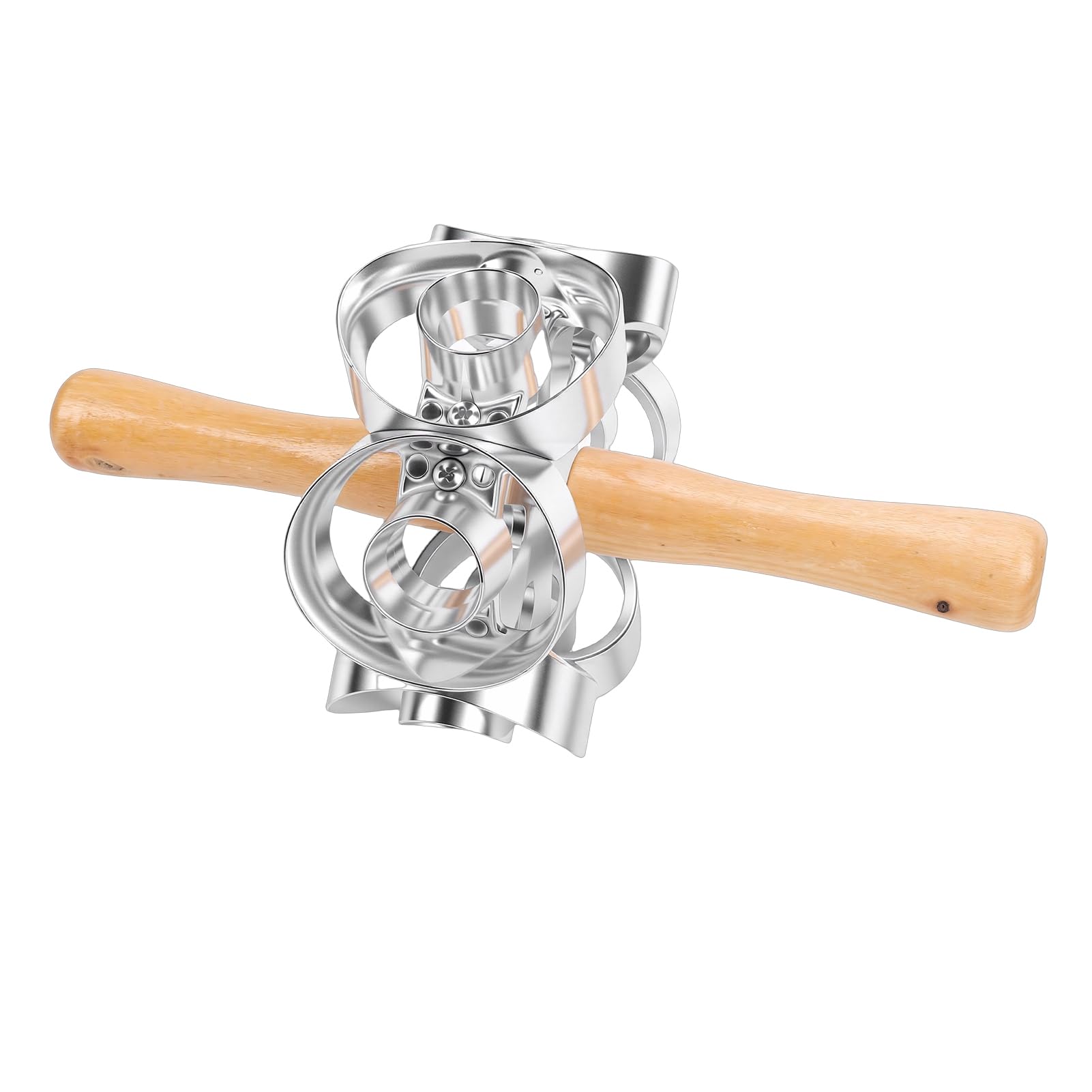 Molde para donut de aluminio con raspador de masa de acero inoxidable y cortador de pastelería