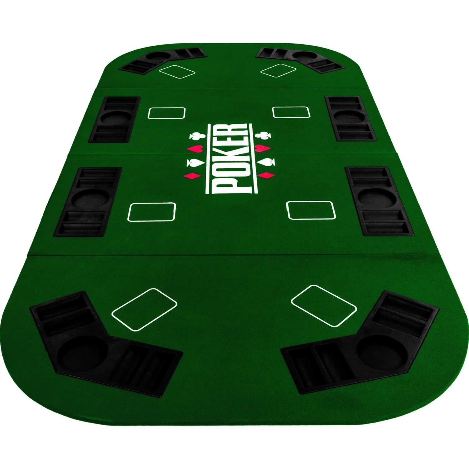 GAMES PLANET Faltbare Pokerauflage Straight 160x80 cm MDF Grün
