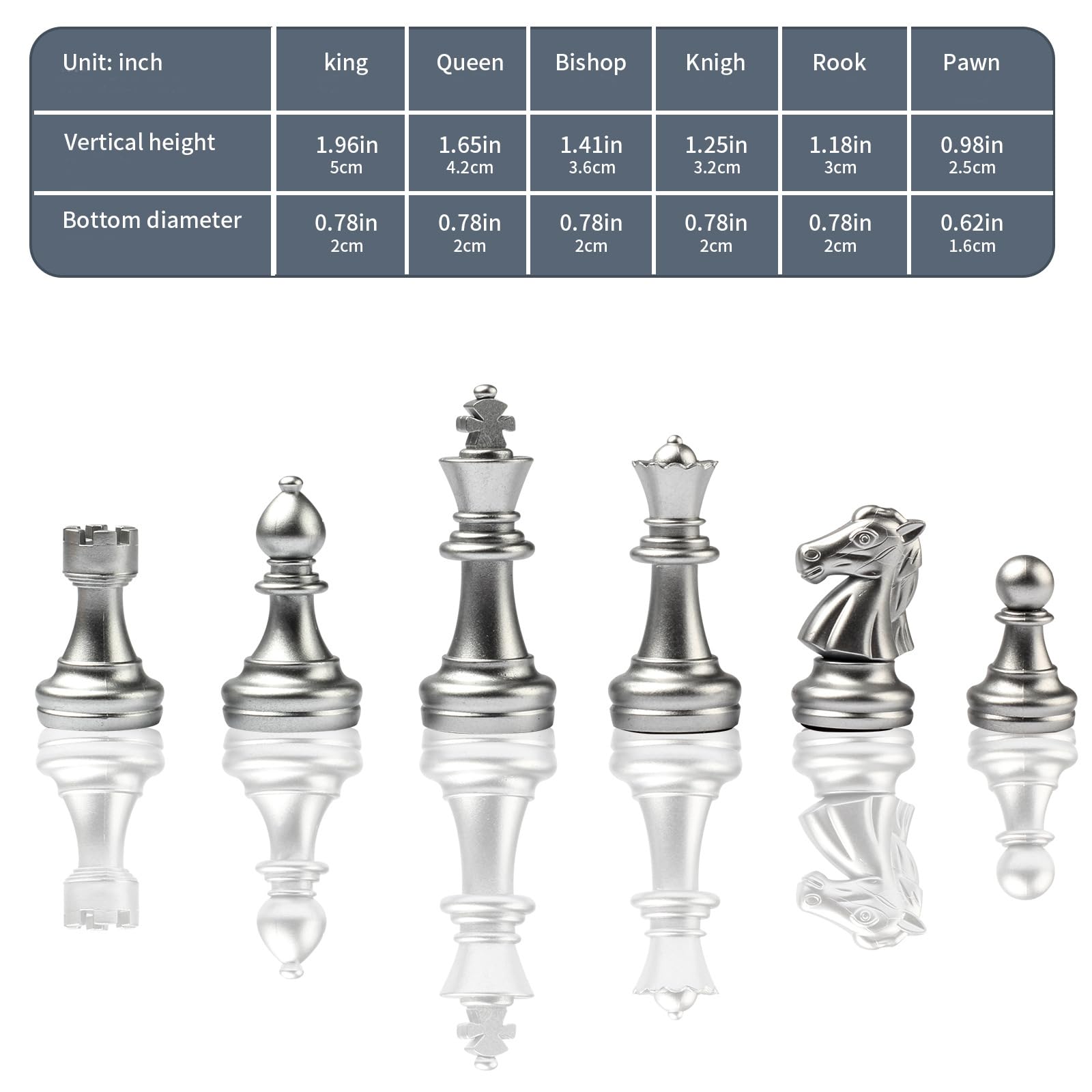 Juego de ajedrez de viaje magnético Vikutu 9.7 pulgadas portátil pequeño tablero de ajedrez plegable (mediano)